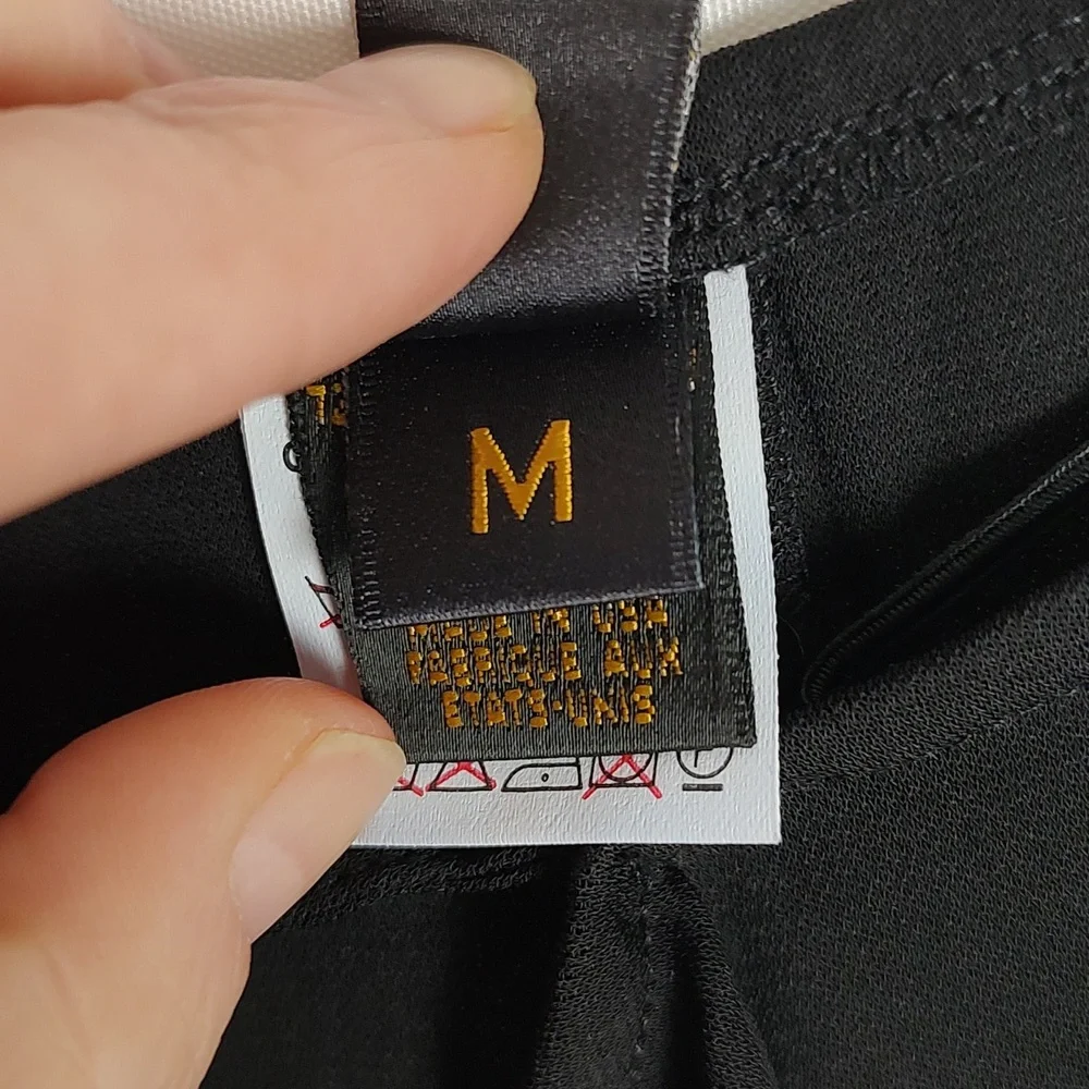 🔥HP🔥 Donna Karan NY 🔥 Black Label Front Bow Tie Closure Pants Medium 90's NWT - Picture 14 of 14